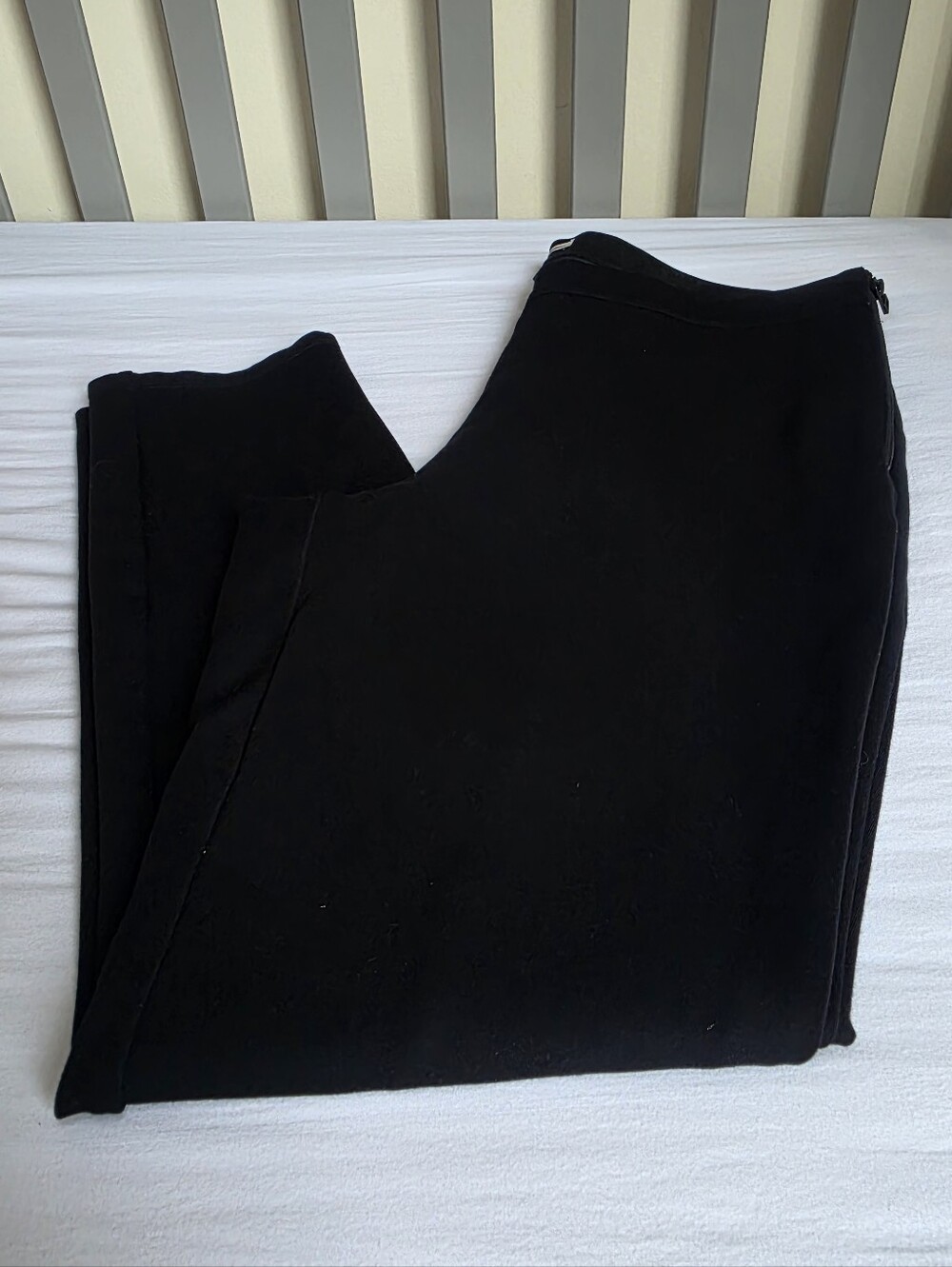 Halogen Classic Black Side Zip Straight-Leg Pants Size Large